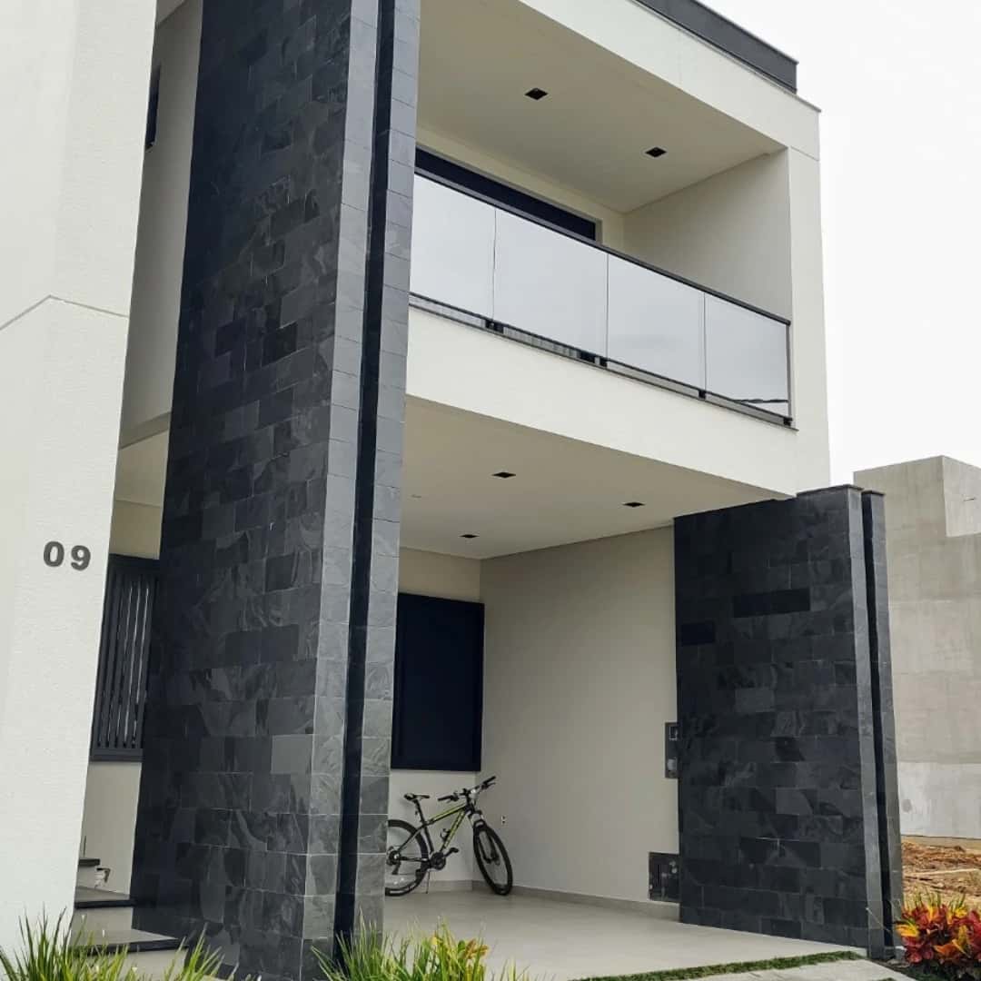 Pedra Ardósia Mineira Preta