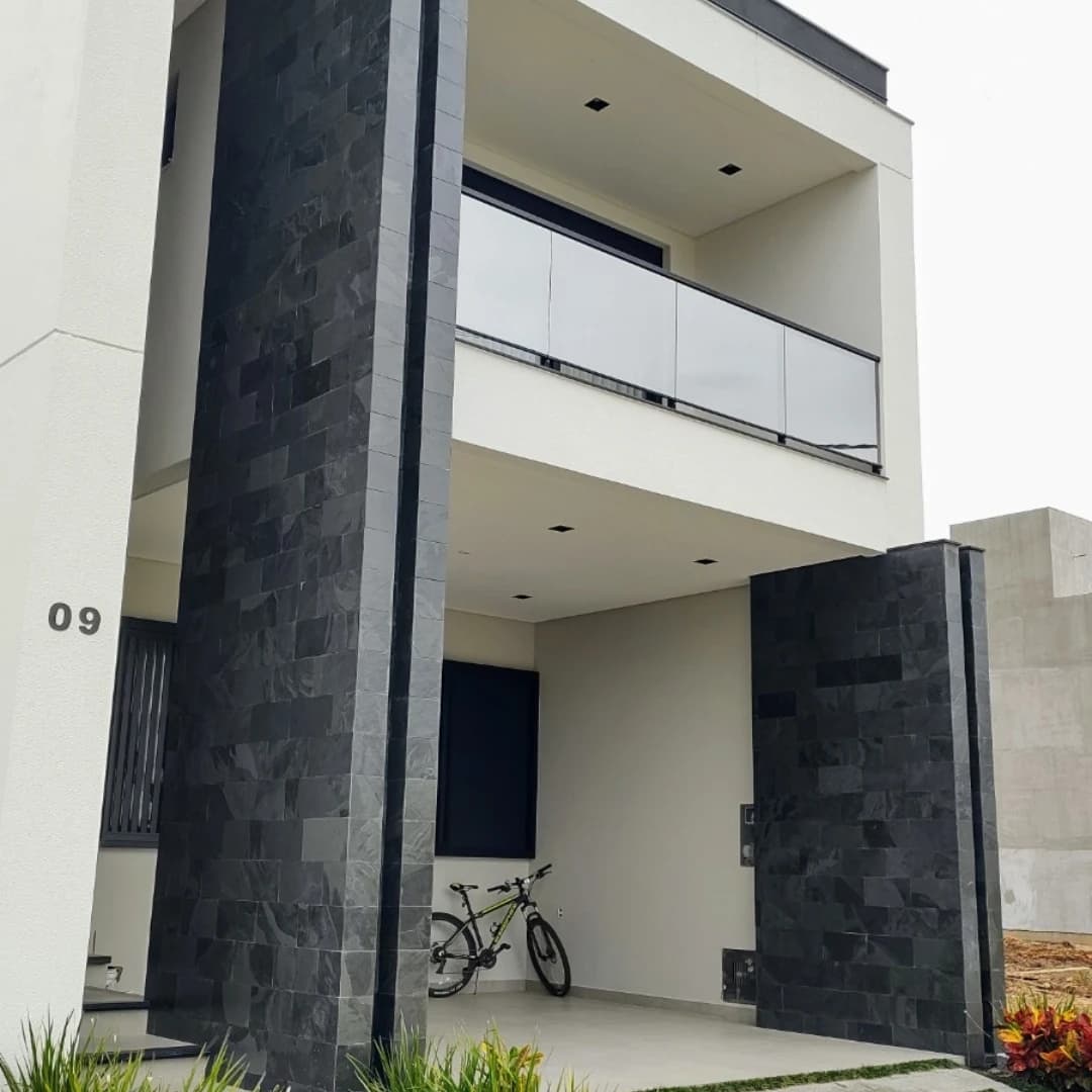 Pedra Ardósia Mineira Preta